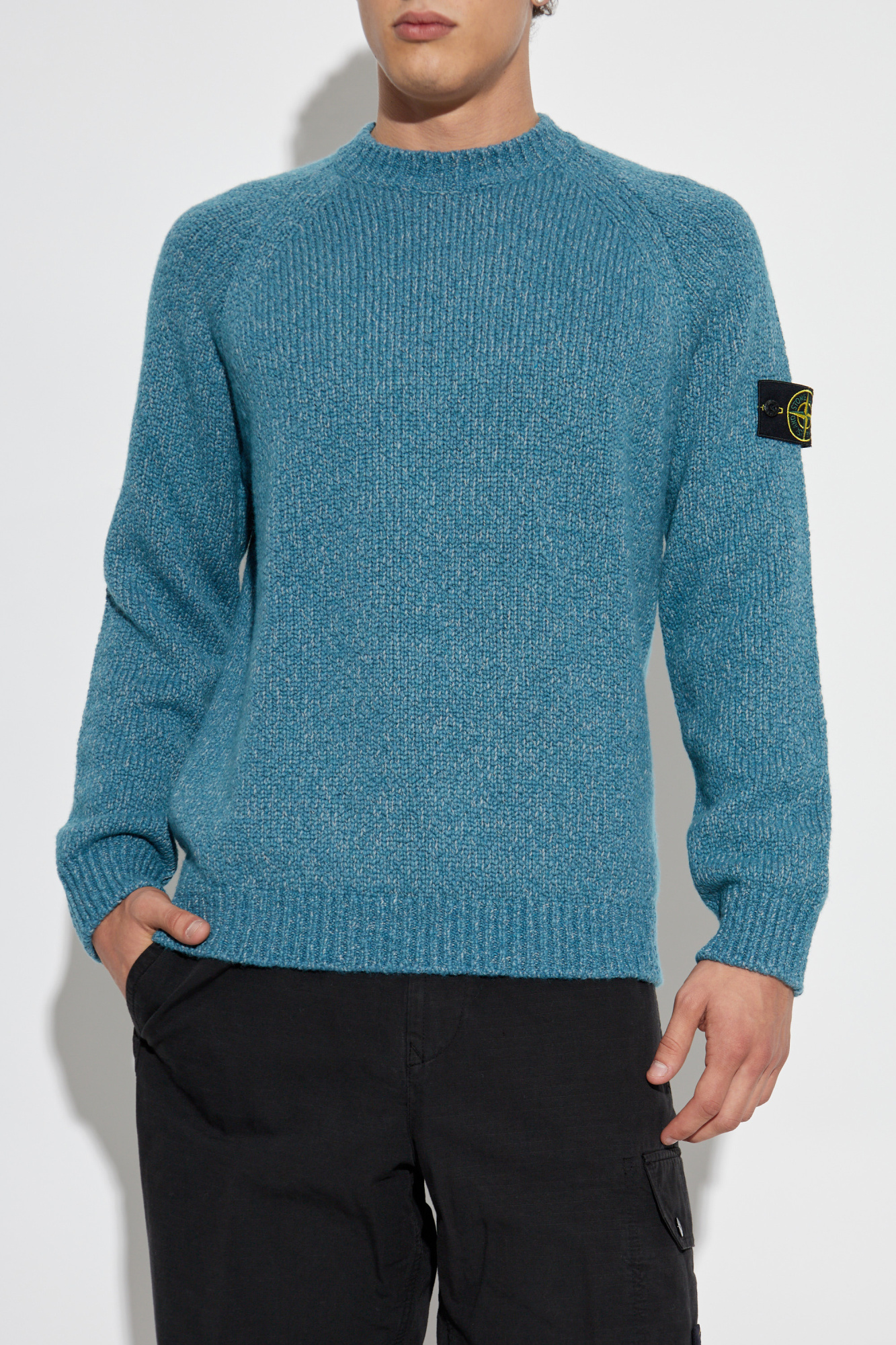 トップス STONE ISLAND ARPACA WOOL SWEATER Blue Wool sweater Stone Island - Vitkac GB